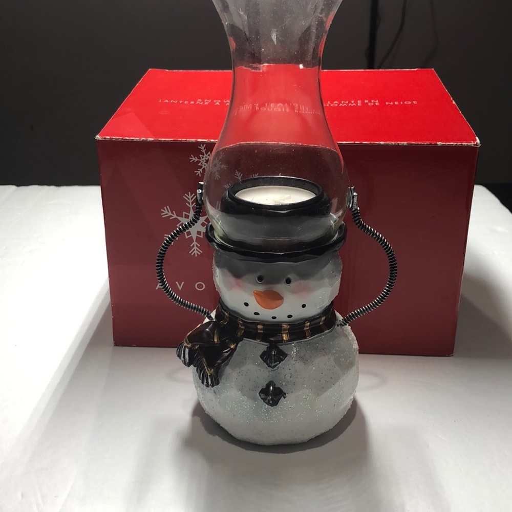 Avon Snowman tealight lantern